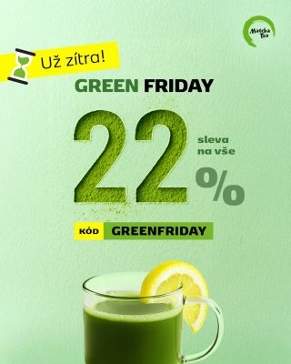 💚 GREEN FRIDAY startuje už zítra. Pouze jeden den získáte 22% slevu na celý náš sortiment. Stačí použít kód: GREENFRIDAY...