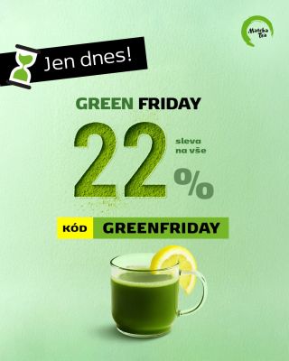 💚 GREEN FRIDAY je právě dnes! Pouze dnes získáte 22% slevu na celý sortiment – opravdu na vše. ⏳ Akce platí jen do...