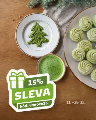 Darujte Matcha Tea s akční slevou 15 % na vše s kódem vanoce25. Sleva platí od 11. 12. do 19. 12.2025. Slevu stačí zadat v...